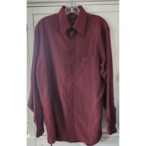 Van Heusen Men's Long Sleeve Button Down Microfiber Shirt 16  34/35